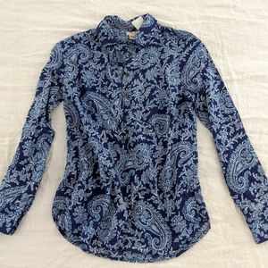 TAGS STILL ON - J.Crew Blue Calico Button Shirt